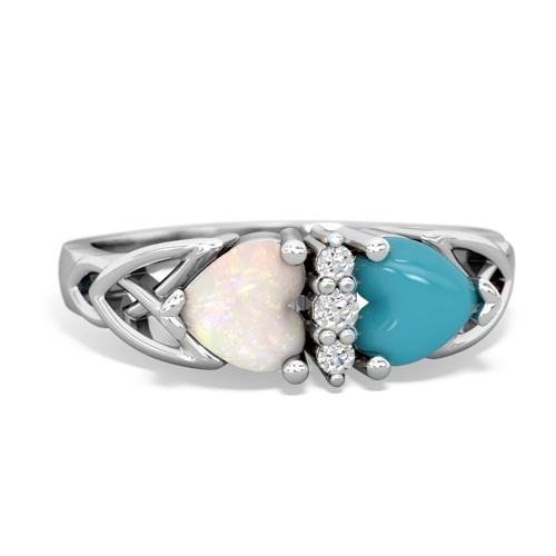 opal-turquoise celtic ring