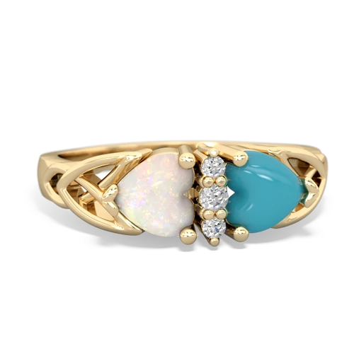 opal-turquoise celtic ring