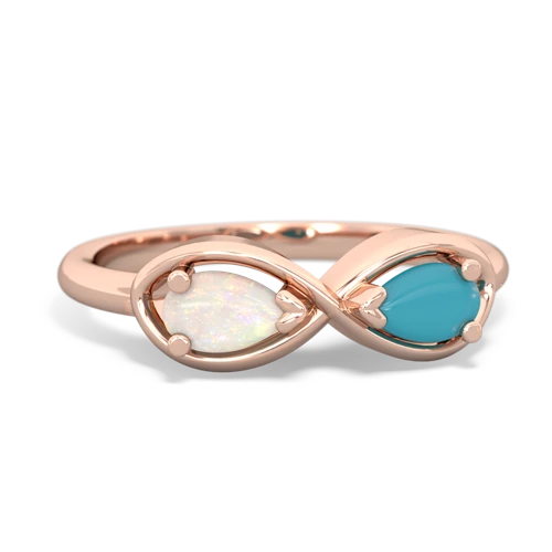 opal-turquoise infinity ring