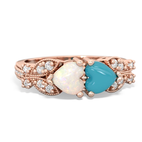 opal-turquoise keepsake butterfly ring