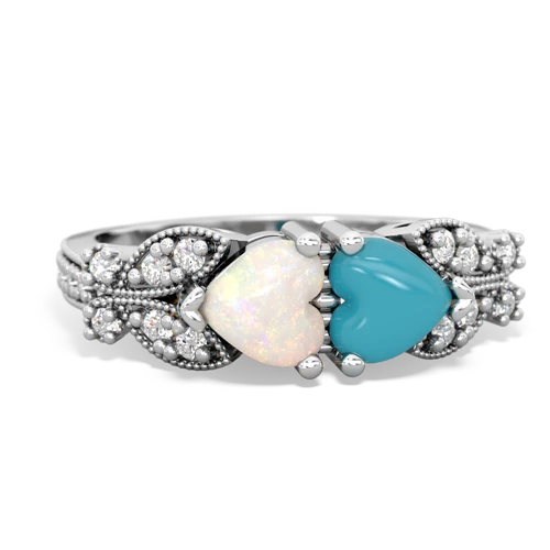 opal-turquoise keepsake butterfly ring