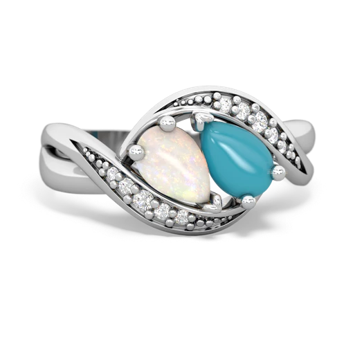opal-turquoise keepsake curls ring