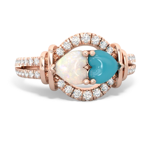 opal-turquoise pave keepsake ring