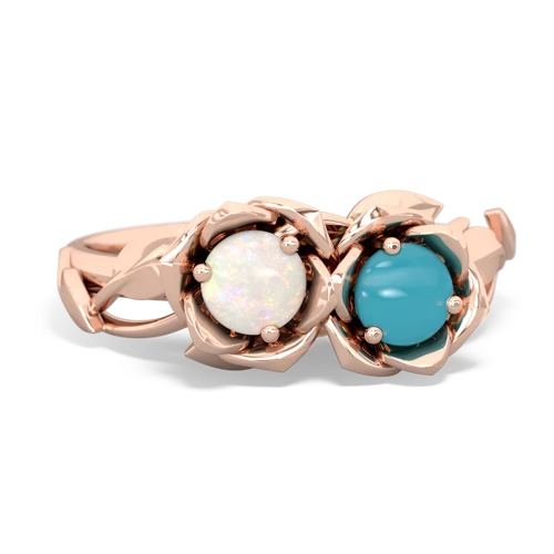 opal-turquoise roses ring