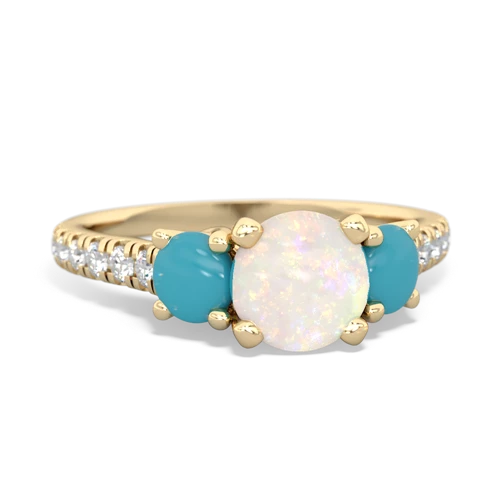 opal-turquoise trellis pave ring
