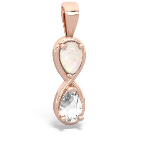 opal-white topaz infinity pendant