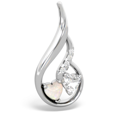 opal-white topaz keepsake swirl pendant