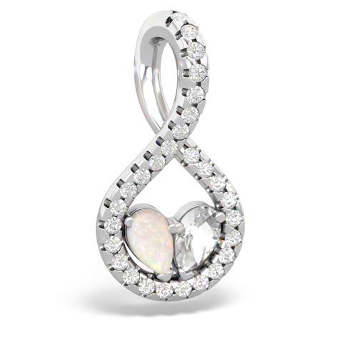 opal-white topaz pave twist pendant