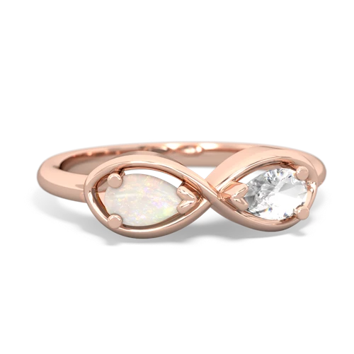 opal-white topaz infinity ring
