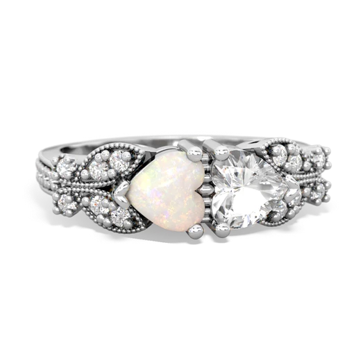 opal-white topaz keepsake butterfly ring