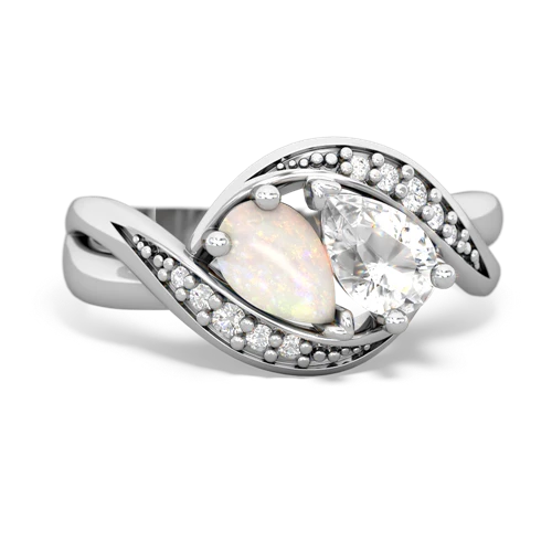 opal-white topaz keepsake curls ring