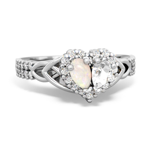 opal-white topaz keepsake engagement ring