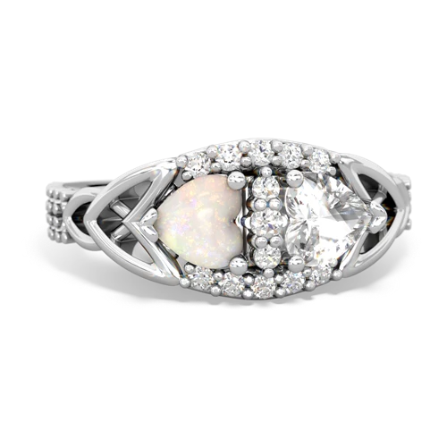 opal-white topaz keepsake engagement ring