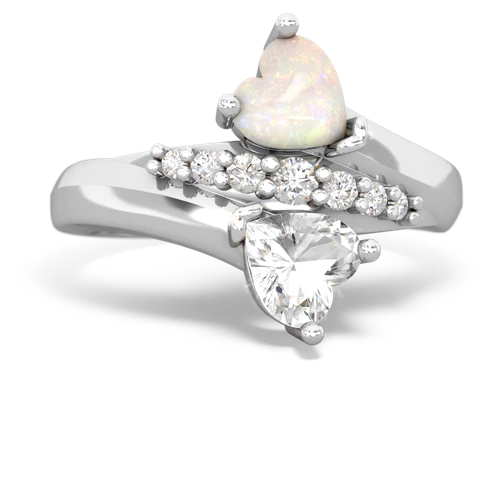 opal-white topaz modern ring