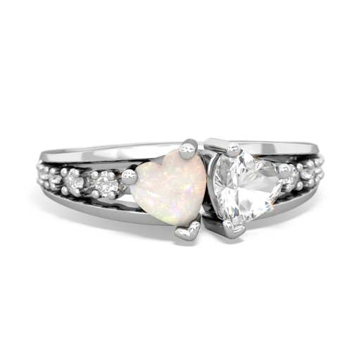 opal-white topaz modern ring