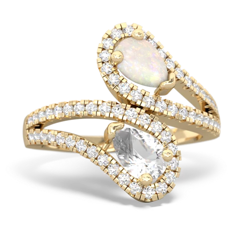 opal-white topaz pave swirls ring