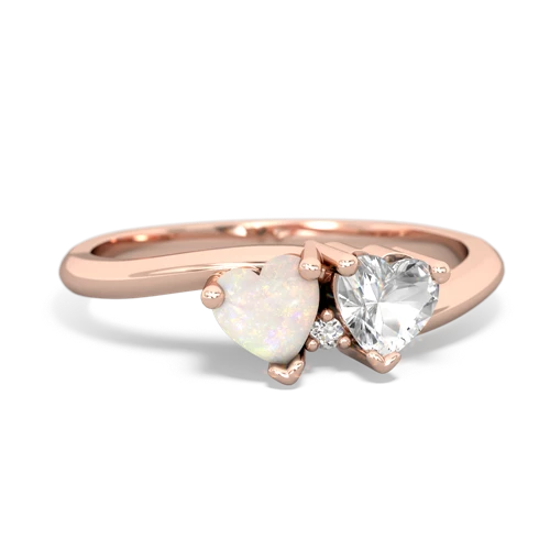 opal-white topaz sweethearts promise ring