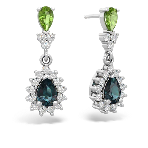 peridot-alexandrite dangle earrings