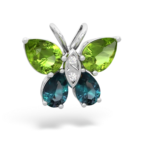 peridot-alexandrite butterfly pendant
