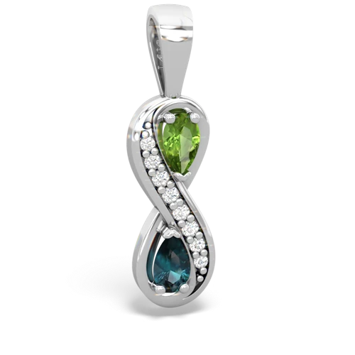 peridot-alexandrite keepsake infinity pendant