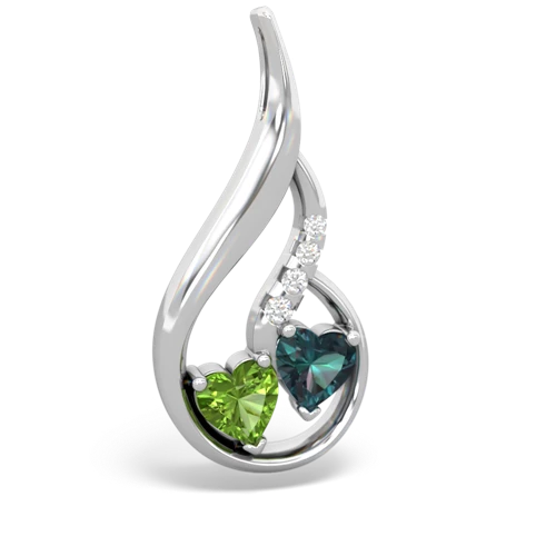peridot-alexandrite keepsake swirl pendant