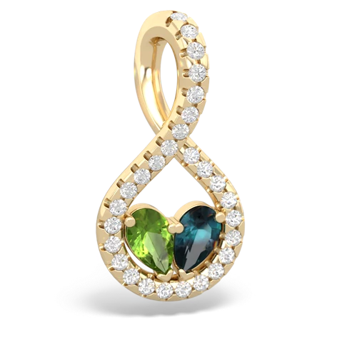 peridot-alexandrite pave twist pendant