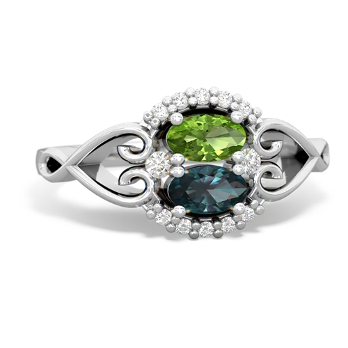 peridot-alexandrite antique keepsake ring