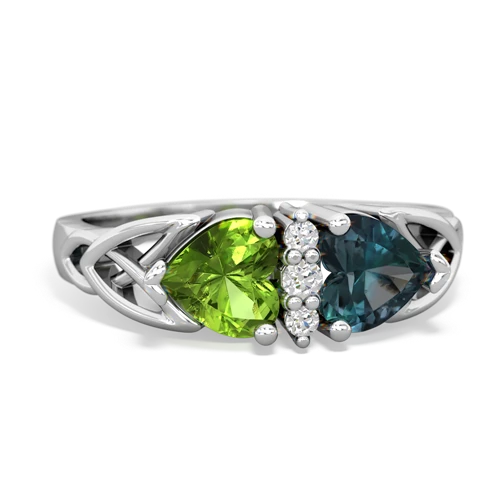 peridot-alexandrite celtic ring