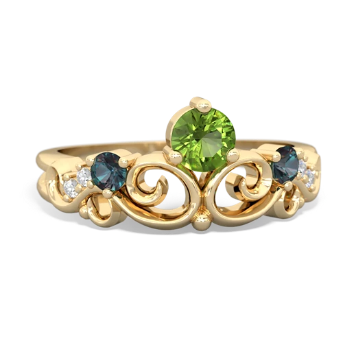 peridot-alexandrite crown keepsake ring