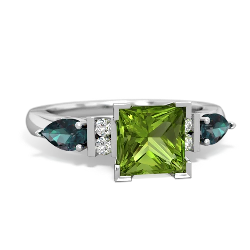 peridot-alexandrite engagement ring