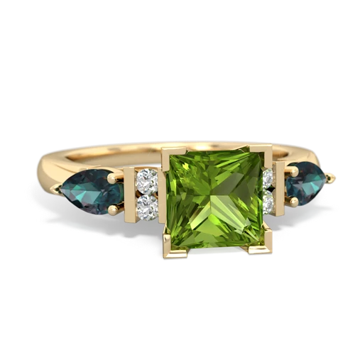 peridot-alexandrite engagement ring