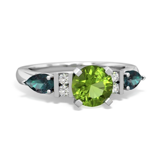 peridot-alexandrite engagement ring