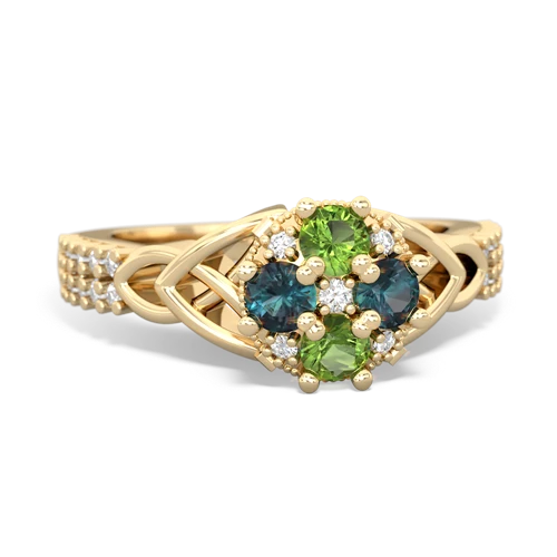 peridot-alexandrite engagement ring