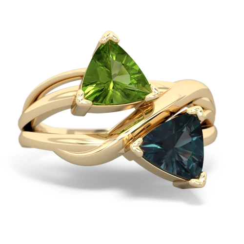 peridot-alexandrite filligree ring