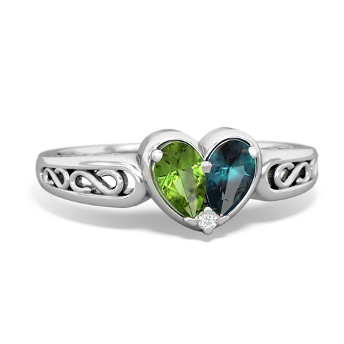 peridot-alexandrite filligree ring