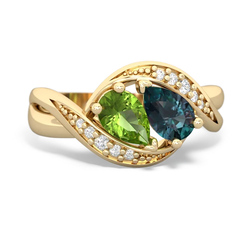 peridot-alexandrite keepsake curls ring