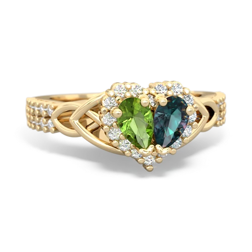 peridot-alexandrite keepsake engagement ring
