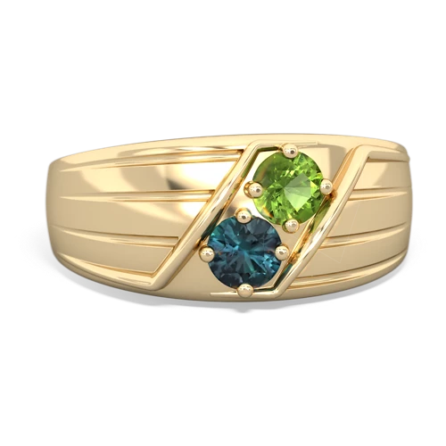 peridot-alexandrite mens ring