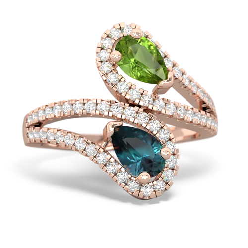 peridot-alexandrite pave swirls ring