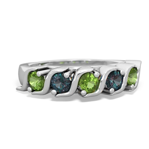 peridot-alexandrite timeless ring