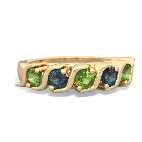 peridot-alexandrite timeless ring