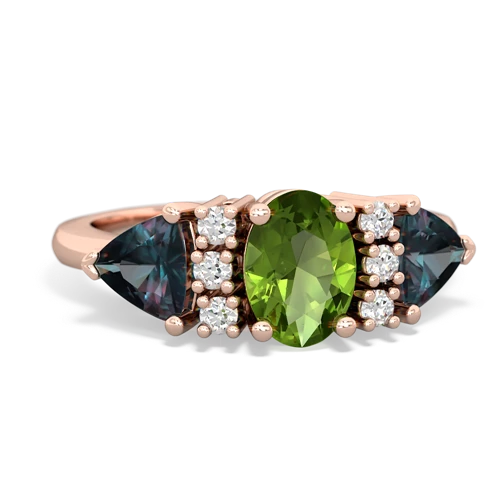 peridot-alexandrite timeless ring