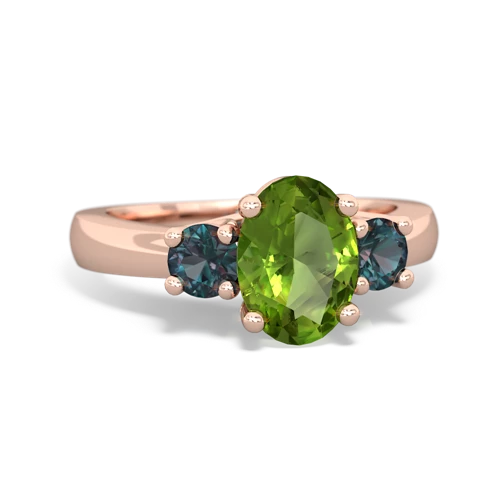 peridot-alexandrite timeless ring