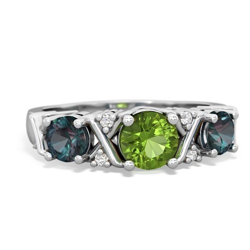 peridot-alexandrite timeless ring