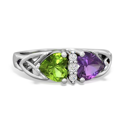 peridot-amethyst celtic ring