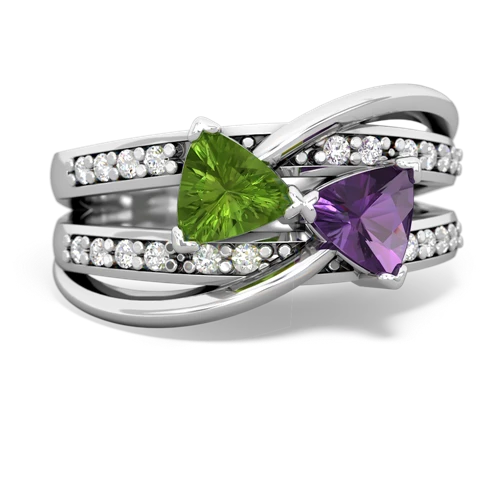 peridot-amethyst couture ring