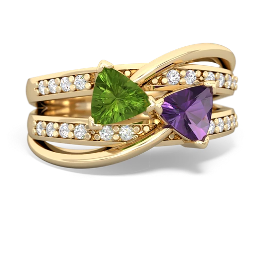 peridot-amethyst couture ring