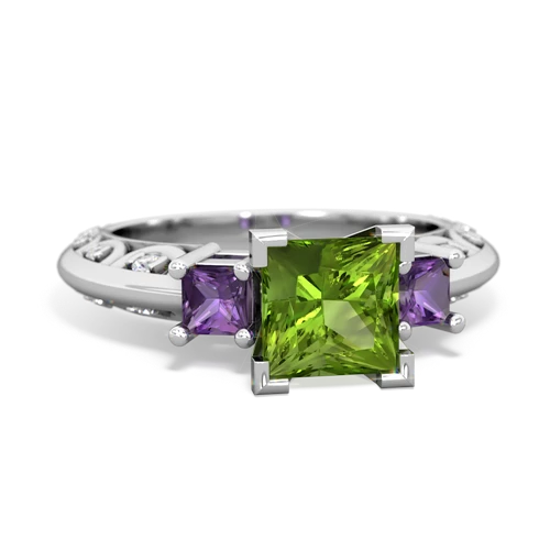 peridot-amethyst engagement ring