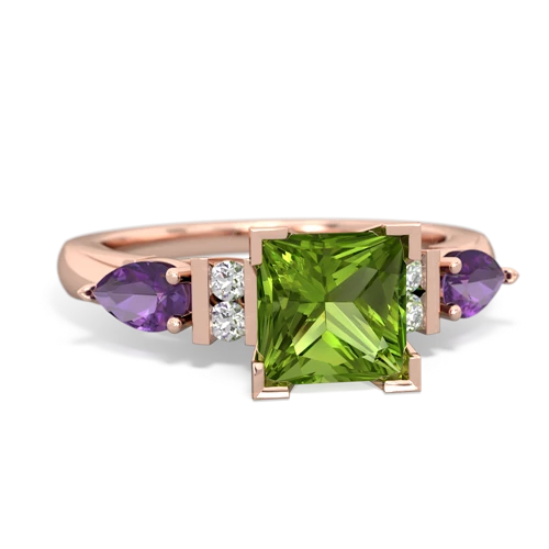 peridot-amethyst engagement ring