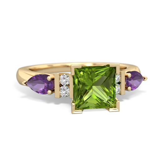 peridot-amethyst engagement ring